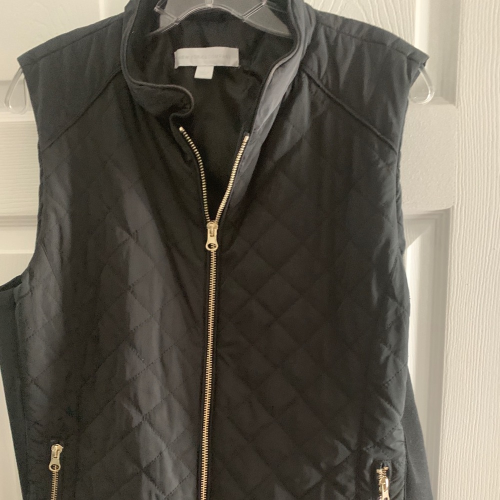 NY&Co. black vest with gold trim